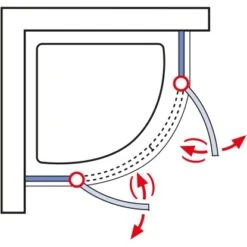 Schulte Runddusche Mit Drehtüren MasterClass BxTxH 80 X 80 X 200 Cm 9 Schulte Runddusche Mit Drehtüren MasterClass BxTxH 80 X 80 X 200 Cm -Badkomfort Verkauf 4060991028076 2053 03