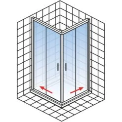 Schulte Schiebetür Als Eckeinstieg MasterClass Chromoptik BxTxH 90 X 90 X 200 Cm -Badkomfort Verkauf 4060991029134 2053 04