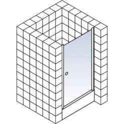 Schulte Drehtür Garant Chromoptik Echtglas Klar Hell Anschlag Rechts -Badkomfort Verkauf 4060991029783 2053 5