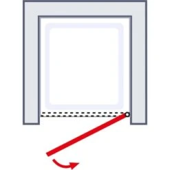 Schulte Drehtür Garant Chromoptik Echtglas Klar Hell Anschlag Rechts -Badkomfort Verkauf 4060991029783 2053 6