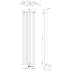 Schulte ExpressPlus Design-Heizkörper Lyon Mittelanschluss 1.094W Alpinweiß -Badkomfort Verkauf 4060991036323 2053 6