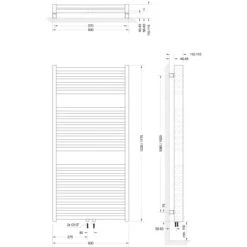 Schulte ExpressPlus Design-Heizkörper München Powerpack HxB 123 X 60 Cm 986 W -Badkomfort Verkauf 4060991036743 2053 6