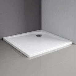 Schulte ExpressPlus Duschwanne Quadrat Extraflach Alpinweiß 80 X 80 Cm -Badkomfort Verkauf 4060991037023 2053 1