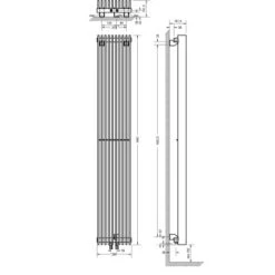 Schulte ExpressPlus Design-Heizkörper London Mittenanschluss 1.018 W Alpinweiß -Badkomfort Verkauf 4060991037405 2053 6