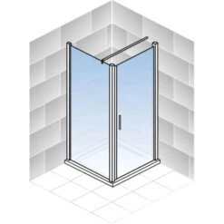 Schulte ExpressPlus Drehtür Seitenwand AlexaStyle2.0Dekor Liane 80cm -Badkomfort Verkauf 4060991037535 2053 5