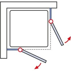 Schulte ExpressPlus Eckeinstieg 4-tlg. MasterClass Chromoptik 79,2-81,2x200cm -Badkomfort Verkauf 4060991038358 2053 6