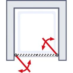 Schulte ExpressPlus Pendeltür Garant Chromoptik Klar Hell 100x200cm -Badkomfort Verkauf 4060991038631 2053 6