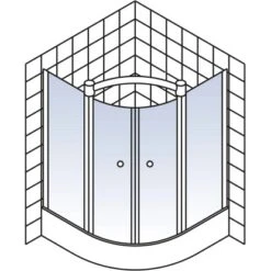 Schulte ExpressPlus Runddusche Garant 4-tlg. Alu-Natur Radius 55cm -Badkomfort Verkauf 4060991038679 2053 5