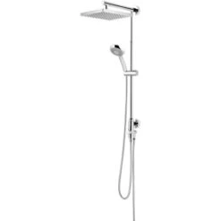 Schulte ExpressPlus Duschsystem Rain Mit Umsteller Verchromt Eckig