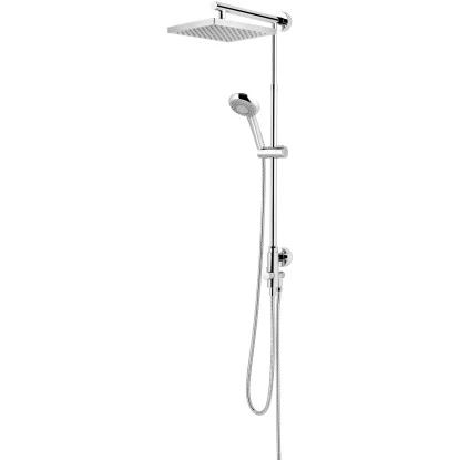 Schulte ExpressPlus Duschsystem Rain Mit Umsteller Verchromt Eckig 3 Schulte ExpressPlus Duschsystem Rain Mit Umsteller Verchromt Eckig
