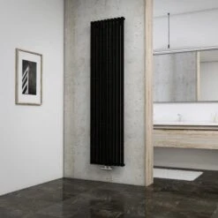 Schulte Design-Heizkoerper Lyon Mit 1094 W Leistung In Pearl-Schwarz, 1800x462mm