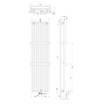 Schulte Design-Heizkoerper Lyon Mit 1094 W Leistung In Pearl-Weiß, 1800x462mm 4 Schulte Design-Heizkoerper Lyon Mit 1094 W Leistung In Pearl-Weiß, 1800x462mm - Image 2