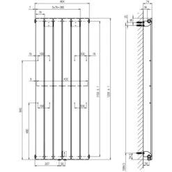 Schulte ExpressPlus Design-Heizkörper Aachen Mit Mittelanschluss 621 W -Badkomfort Verkauf 4060991044540 2053 6