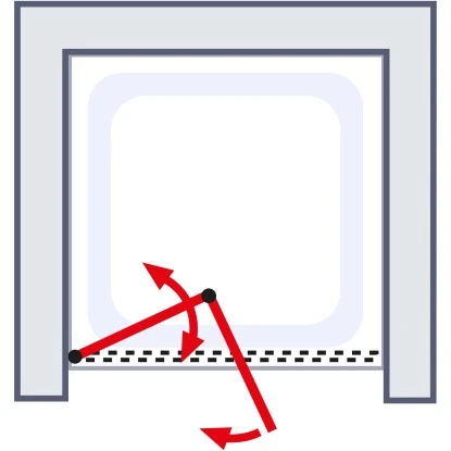 Schulte Falttür Kristall/Trend Alunatur Echtglas Tropfen Hell 6 Schulte Falttür Kristall/Trend Alunatur Echtglas Tropfen Hell - Image 4