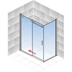 Schulte Seitenwand Für Schiebetür Kristall/Trend Chromoptik Grau Anthr. 200x90cm -Badkomfort Verkauf 4060991044960 2053 3