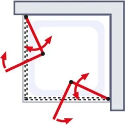 Schulte Drehfalttür Als Eckeinstieg Garant BxTxH 80 X 90 X 200 Cm -Badkomfort Verkauf 4060991046537 2053 05