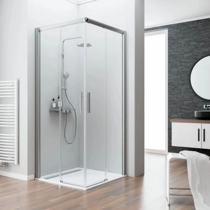 Schulte Eckeinstieg II Ohne Unteres Profil Kristall Trend Alu-Natur 200 X 90 Cm 3 Schulte Eckeinstieg II Ohne Unteres Profil Kristall Trend Alu-Natur 200 X 90 Cm