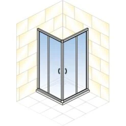Schulte ExpressPlus Eckeinstieg Sunny Sicherheitsglas Alpinweiß 190x80cm -Badkomfort Verkauf 4060991050404 2053 5