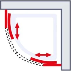 Schulte Runddusche II Kristall/Trend Aluminiumprofilen BxTxH 80 X 80 X 185 Cm -Badkomfort Verkauf 4060991051180 2053 03
