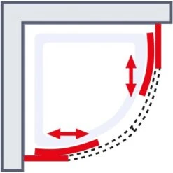 Schulte ExpressPlus Runddusche Sunny Sicherheitsglas Chromoptik 190x90x90cm -Badkomfort Verkauf 4060991051197 2053 6