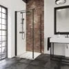 Schulte Alexa Style 2.0 Drehtür Inkl. Seitenwand BlackStyle 80 X 80 X 192cm -Badkomfort Verkauf 4060991055867 2053 1