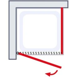 Schulte Alexa Style 2.0 Drehtür Inkl. Seitenwand BlackStyle 80 X 80 X 192cm -Badkomfort Verkauf 4060991055867 2053 6