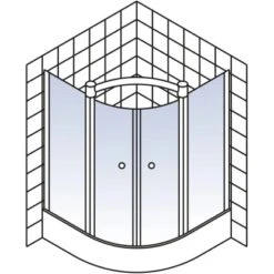 Schulte ExpressPlus Runddusche Garant Mit Duschwanne Chromoptik 200x90x90 -Badkomfort Verkauf 4060991055973 2053 5