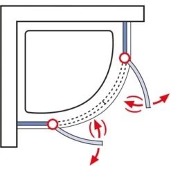 Schulte ExpressPlus Runddusche Garant Mit Duschwanne Chromoptik 200x90x90 -Badkomfort Verkauf 4060991055973 2053 6