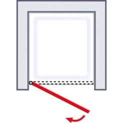 Schulte ExpressPlus Drehtür In Nische Garant Alu Natur Links 200x80cm -Badkomfort Verkauf 4060991056048 2053 6