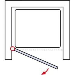 Schulte ExpressPlus Drehtür In Nische Garant Chromoptik Links 200x80cm -Badkomfort Verkauf 4060991056109 2053 6