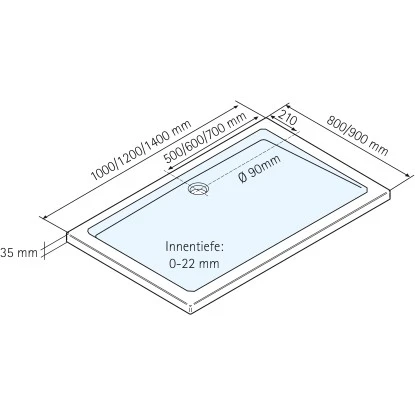 Schulte ExpressPlus Duschwanne Eckig Extra-flach Mineralguss Asym. 80x100cm 6 Schulte ExpressPlus Duschwanne Eckig Extra-flach Mineralguss Asym. 80x100cm - Image 4