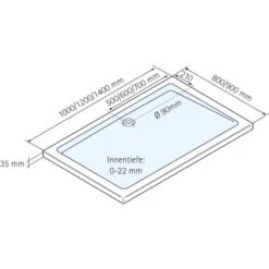 Schulte ExpressPlus Duschwanne Eckig Extra-flach Mineralguss Asym. 90 X 140 Cm -Badkomfort Verkauf 4060991056444 2053 3