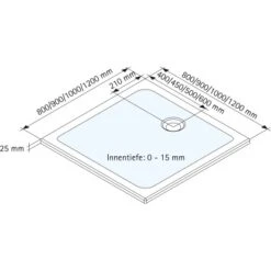 Schulte ExpressPlus Duschwanne Schulte-plan Eckig Mineralguss 100x100cm -Badkomfort Verkauf 4060991056475 2053 3