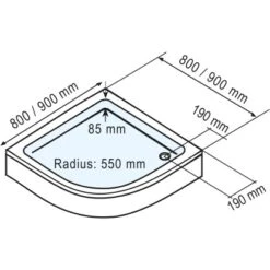 Schulte ExpressPlus Duschwanne Rund Flach Sanitäracryl 90x90cm -Badkomfort Verkauf 4060991056574 2053 3