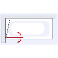 Schulte Badewannenfaltwand BlackStyle 1-teilig 80 X 140cm -Badkomfort Verkauf 4060991056796 2053 8