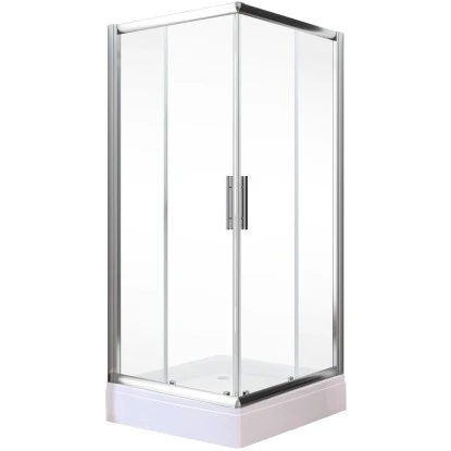 Schulte ExpressPlus Set Eckeinstieg Kristall/Trend Mit Duschwanne 185x80cm 4 Schulte ExpressPlus Set Eckeinstieg Kristall/Trend Mit Duschwanne 185x80cm - Image 2