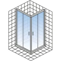 Schulte ExpressPlus Set Eckeinstieg Kristall/Trend Mit Duschwanne 185x80cm 15 Schulte ExpressPlus Set Eckeinstieg Kristall/Trend Mit Duschwanne 185x80cm -Badkomfort Verkauf 4060991056970 2053 5