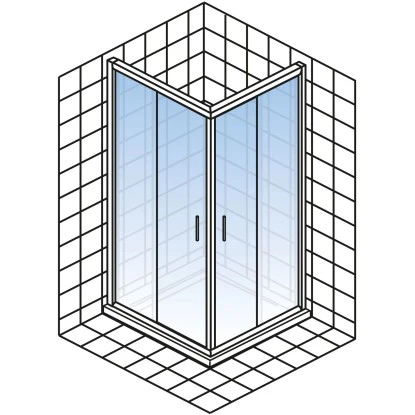 Schulte ExpressPlus Set Eckeinstieg Kristall/Trend Mit Duschwanne 185x80cm 7 Schulte ExpressPlus Set Eckeinstieg Kristall/Trend Mit Duschwanne 185x80cm - Image 5