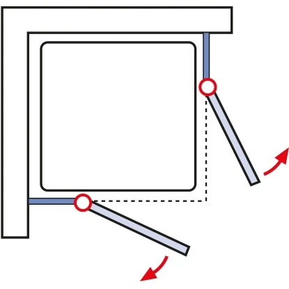 Schulte ExpressPlus Set Eckeinstieg Kristall/Trend Mit Duschwanne 185x80cm 8 Schulte ExpressPlus Set Eckeinstieg Kristall/Trend Mit Duschwanne 185x80cm - Image 6