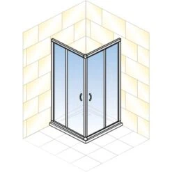 Schulte Eckeinstieg 4-teilig Sunny 80 Cm - 90 Cm X 180 Cm Silber -Badkomfort Verkauf 4060991057809 2053 5