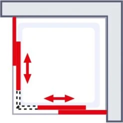 Schulte Eckeinstieg 4-teilig Sunny 80 Cm - 90 Cm X 180 Cm Silber -Badkomfort Verkauf 4060991057809 2053 6