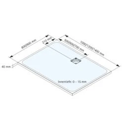 Schulte Duschwanne Mineralguss Mit Steinstruktur 800 X 1000 Mm Alpinweiß -Badkomfort Verkauf 4060991063305 2053 5 5