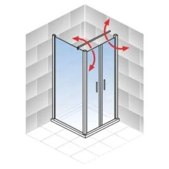 Schulte Sunny Pendeltür Mit Seitenwand 80 X 90 X 180 Cm Weiß -Badkomfort Verkauf 4060991064104 5