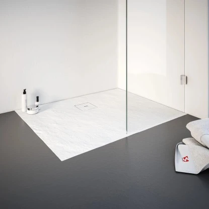 Schulte ExpressPlus Duschwanne Mineralguss Mit Steinstruktur 75x100cm Alpinweiß 4 Schulte ExpressPlus Duschwanne Mineralguss Mit Steinstruktur 75x100cm Alpinweiß - Image 2