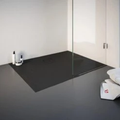 Schulte ExpressPlus Duschwanne Mineralguss Mit Steinstruktur 75x100cm Anthrazit -Badkomfort Verkauf 4060991065927 57