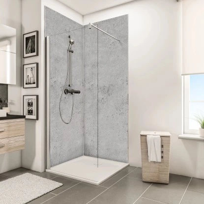 Schulte ExpressPlus DecoDesign Duschrückwand Dekor Stein Grau Hell 210x100cm 5 Schulte ExpressPlus DecoDesign Duschrückwand Dekor Stein Grau Hell 210x100cm - Image 3