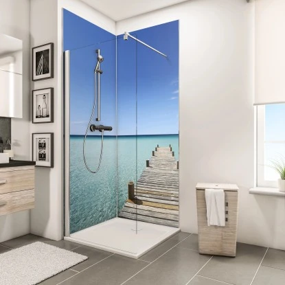 Schulte ExpressPlus DecoDesign Duschrückwand Foto über Eck Malediven 210x90x90cm 4 Schulte ExpressPlus DecoDesign Duschrückwand Foto über Eck Malediven 210x90x90cm - Image 2