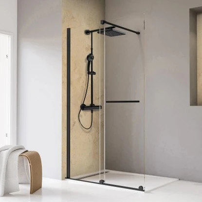 Schulte Walk In Schiebetür Toura Rollen 200 X 120 Cm Schwarz Klar Hell Festel. L 3 Schulte Walk In Schiebetür Toura Rollen 200 X 120 Cm Schwarz Klar Hell Festel. L