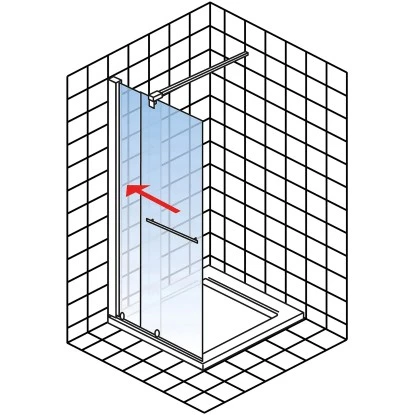Schulte Walk In Schiebetür Toura Rollen 200 X 120 Cm Schwarz Klar Hell Festel. L 7 Schulte Walk In Schiebetür Toura Rollen 200 X 120 Cm Schwarz Klar Hell Festel. L - Image 5