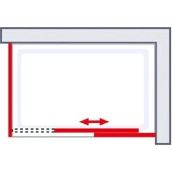 Schulte Schiebetür Toura Mit Seitenwand L 200 X 120 X 90 Cm Schwarz Klar Hell -Badkomfort Verkauf 4060991069956 2053 6